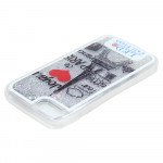 Wholesale iPhone 7 Plus LED Flash Design Liquid Star Dust Case (Eiffel Tower Silver)